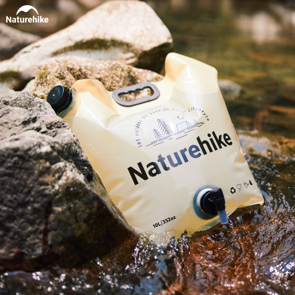 Túi Đựng Nước Gấp Gọn Naturehike 10L Có Vòi Siêu Nhẹ, Chống Rò Rỉ, Dùng Cắm Trại/Trekking