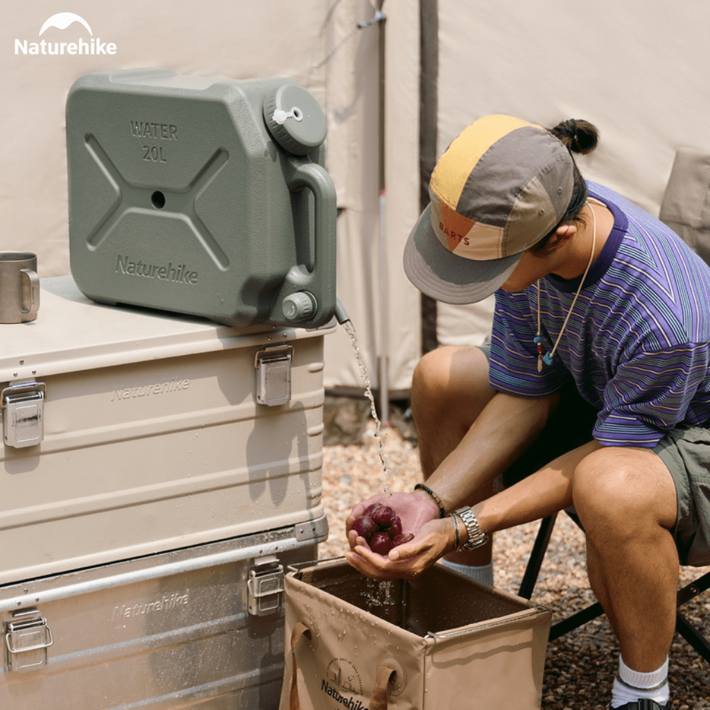 Can Nước Dã Ngoại Naturehike CNH22CJ018 Bình Đựng Nước Camping Có Van Xả Tiện Lợi Nhựa PP PE An Toàn