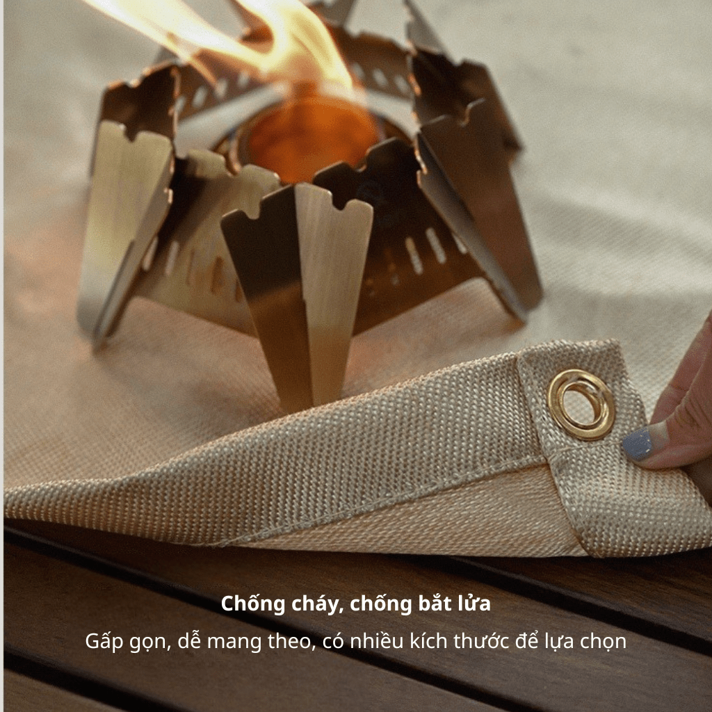 Thảm Chống Cháy ShineTrip  – Tấm Lót Chịu Nhiệt Sợi Thủy Tinh Cho Bếp Gas, Bếp Củi, Fire Pit