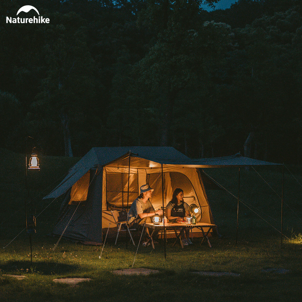 Naturehike Lều Village 6.0 tự bung cao cấp, thiết kế mái che lớn, Lều 2 lớp phủ titanium chống nắng tốt (TẶNG KÈM THẢM LÓT) CNK2300ZP021