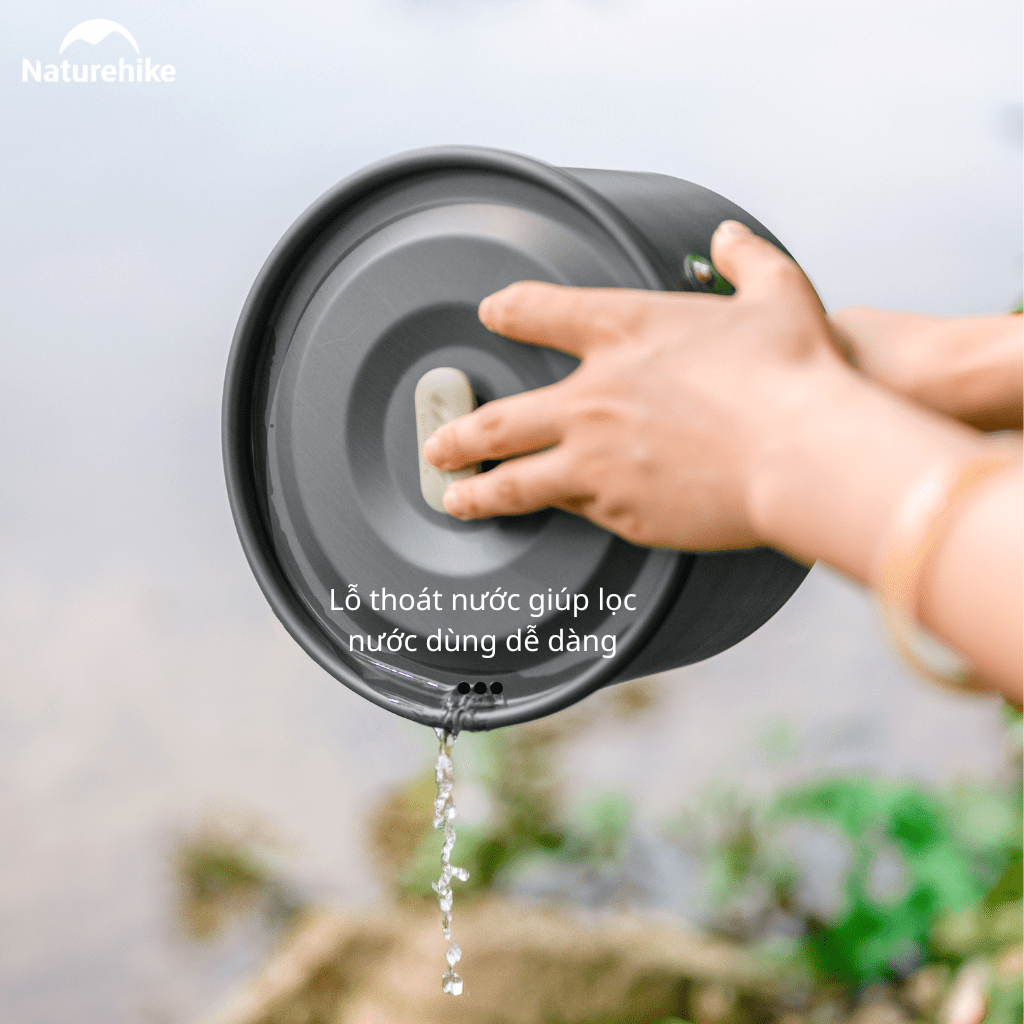 Bộ Nồi Dã Ngoại Naturehike CNK2450CF010 Nhôm 3 Lớp – Bộ Nấu Ăn Camping Gọn Nhẹ, Leo Núi, Cắm Trại