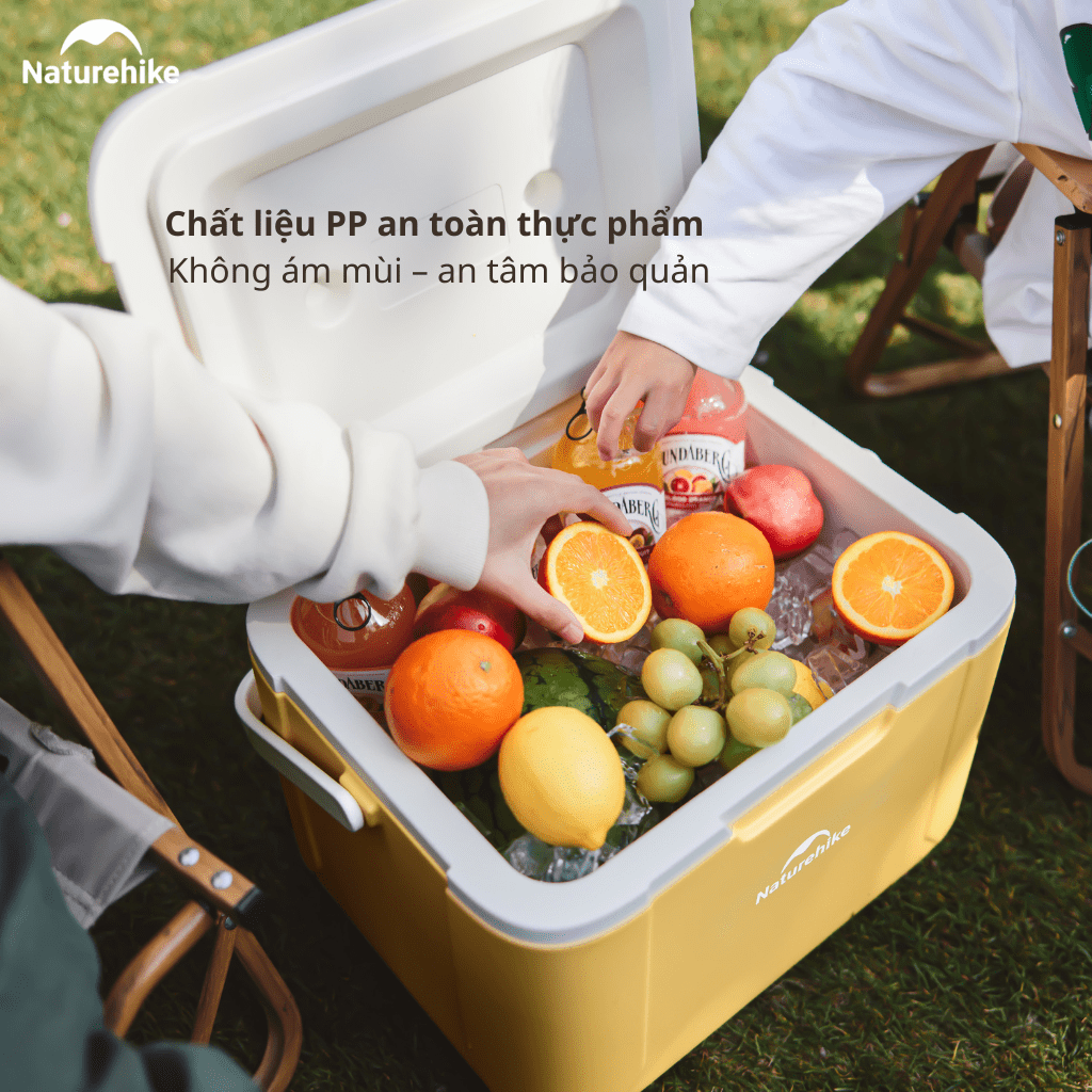 Thùng Đá Mini Naturehike Glamping Ice Cooler CNK2450CF012 18L – Giữ Lạnh 48H, Nhựa PP/PE Cao Cấp