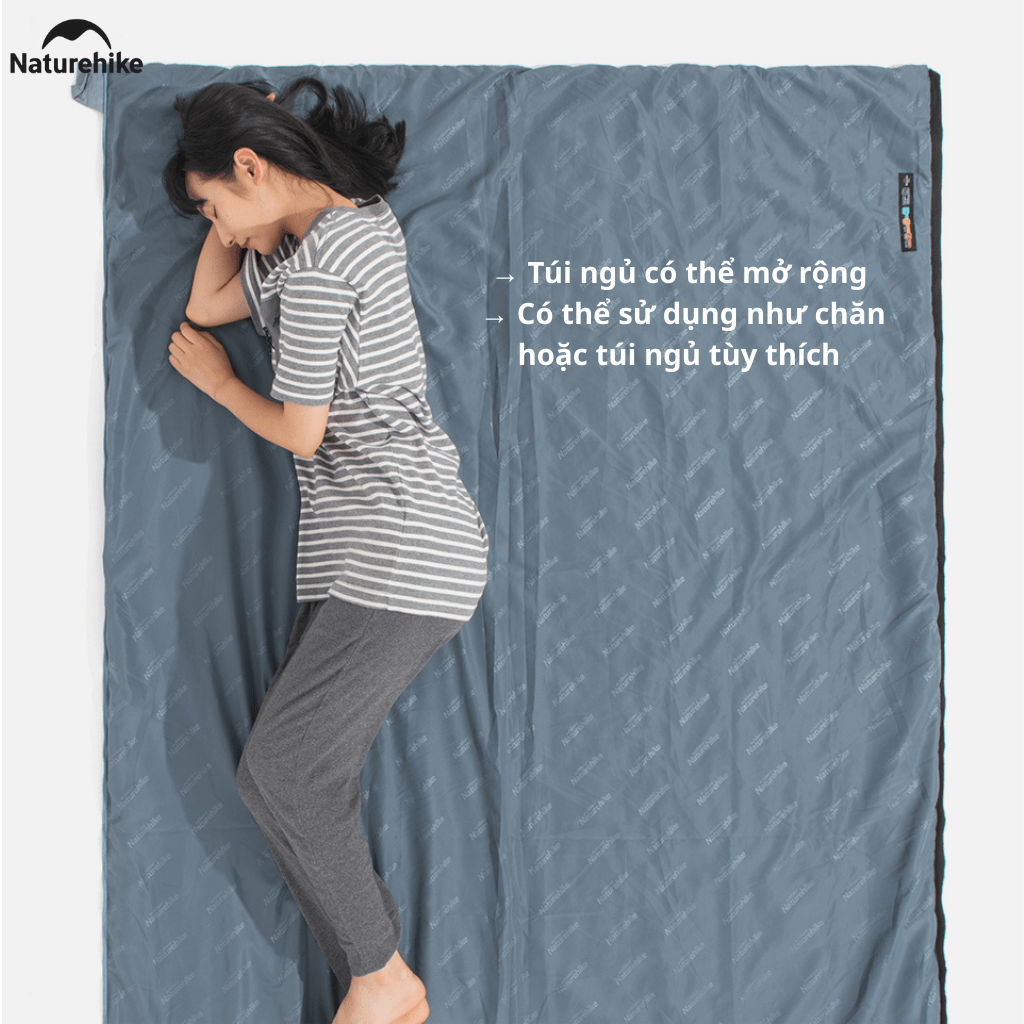 Túi Ngủ Naturehike LW180 NH21MSD09 Siêu Nhẹ – Túi Ngủ Camping 1 Người, Gấp Gọn, Giữ Ấm 15°C