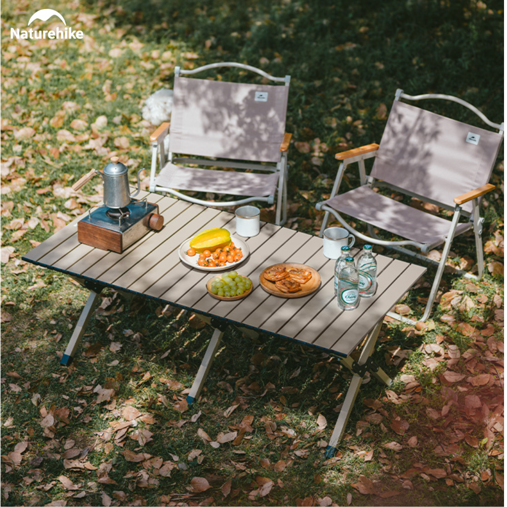 Bàn Cắm Trại Naturehike CNK2550JJ018 – Bàn Cuộn Trứng Thép Carbon, Gấp Gọn, Chịu Tải 70kg