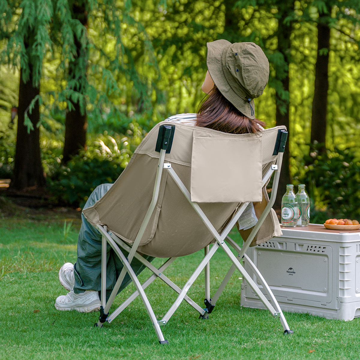 Ghế gấp gọn dã ngoại mặt trăng, moon chair Naturehike CNK2550JJ022