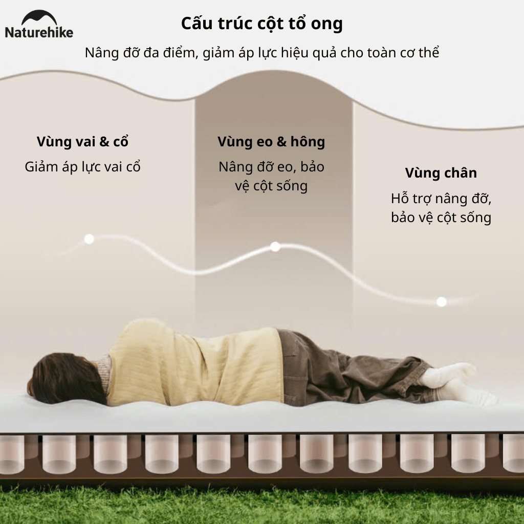Đệm Hơi Naturehike CNK2550WS013 – Nệm Hơi Camping Tích Hợp Bơm Điện, Giường Hơi Gấp Gọn