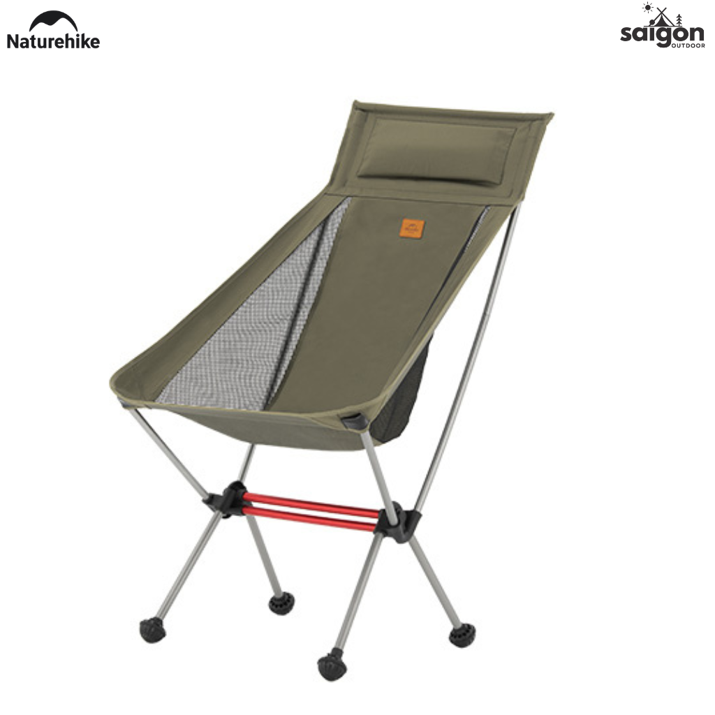 Ghế Cắm Trại Gấp Gọn Naturehike CNK2350JJ018 Moon Chair Siêu Nhẹ 1.35kg, Tải 120kg, Khung Nhôm 7075