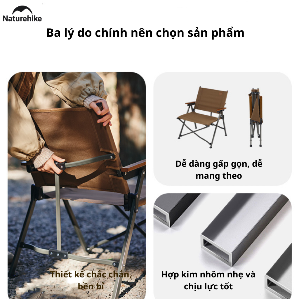 Ghế cắm trại gấp gọn Naturehike Portable Camping Chair CNK2300JJ018