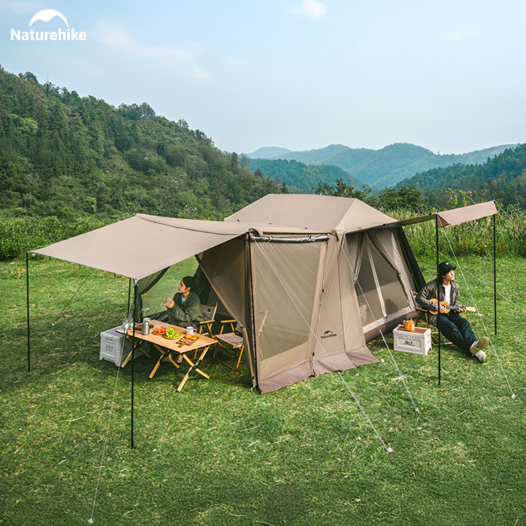 Lều Vila Naturehike (NEW 2026) CNK2300ZP021 4-6 Người – Lều Cabin Glamping Ti-Black Chống Nóng