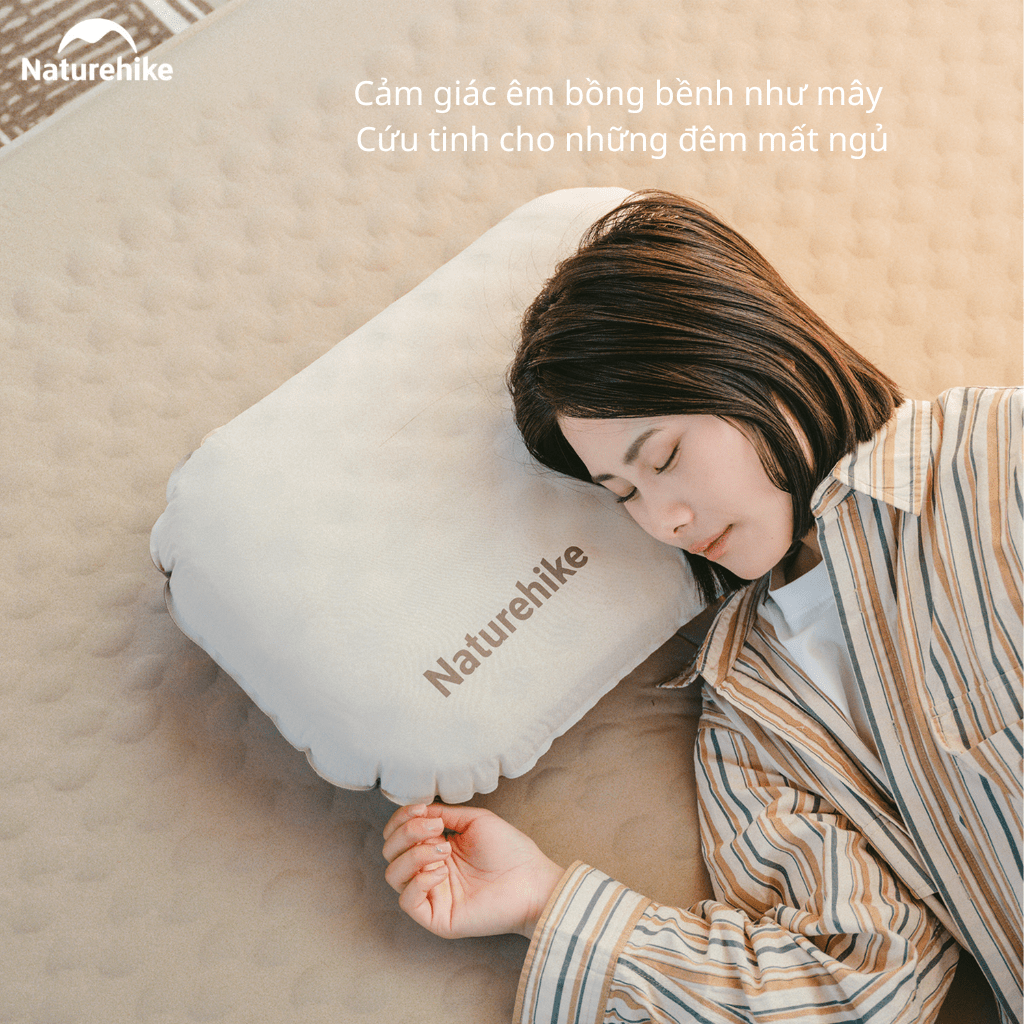 Gối Du Lịch Tự Bơm Hơi Naturehike CNK2300DZ024 – Gối Hơi 2in1 Siêu Nhẹ, Gấp Gọn Camping/Trekking