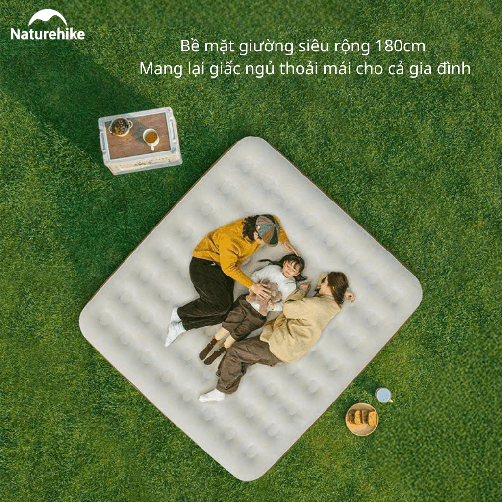 Đệm Hơi Naturehike CNK2550WS013 – Nệm Hơi Camping Tích Hợp Bơm Điện, Giường Hơi Gấp Gọn
