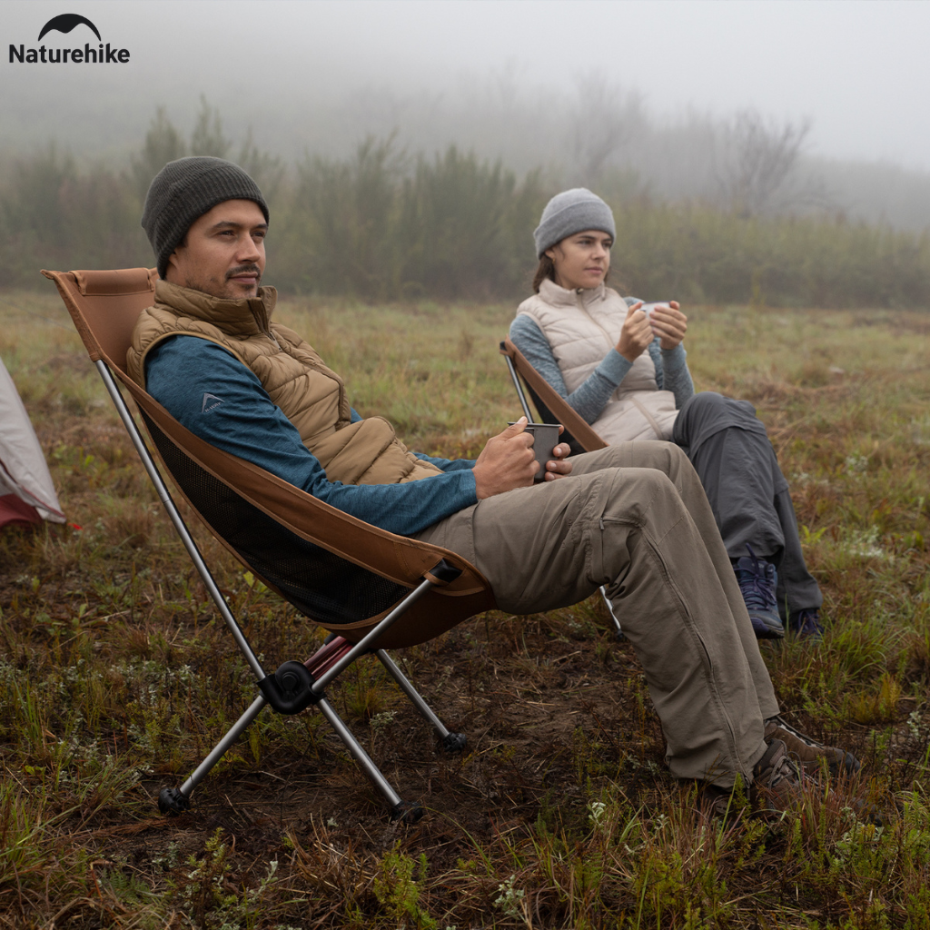 Ghế Cắm Trại Gấp Gọn Naturehike CNK2350JJ018 Moon Chair Siêu Nhẹ 1.35kg, Tải 120kg, Khung Nhôm 7075
