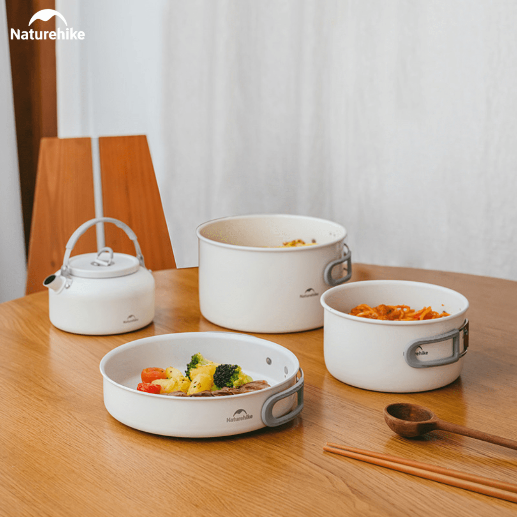Bộ Nồi Dã Ngoại Naturehike CNK2450CF013 – Nồi Camping Tráng Men 5 Lớp, Chống Dính