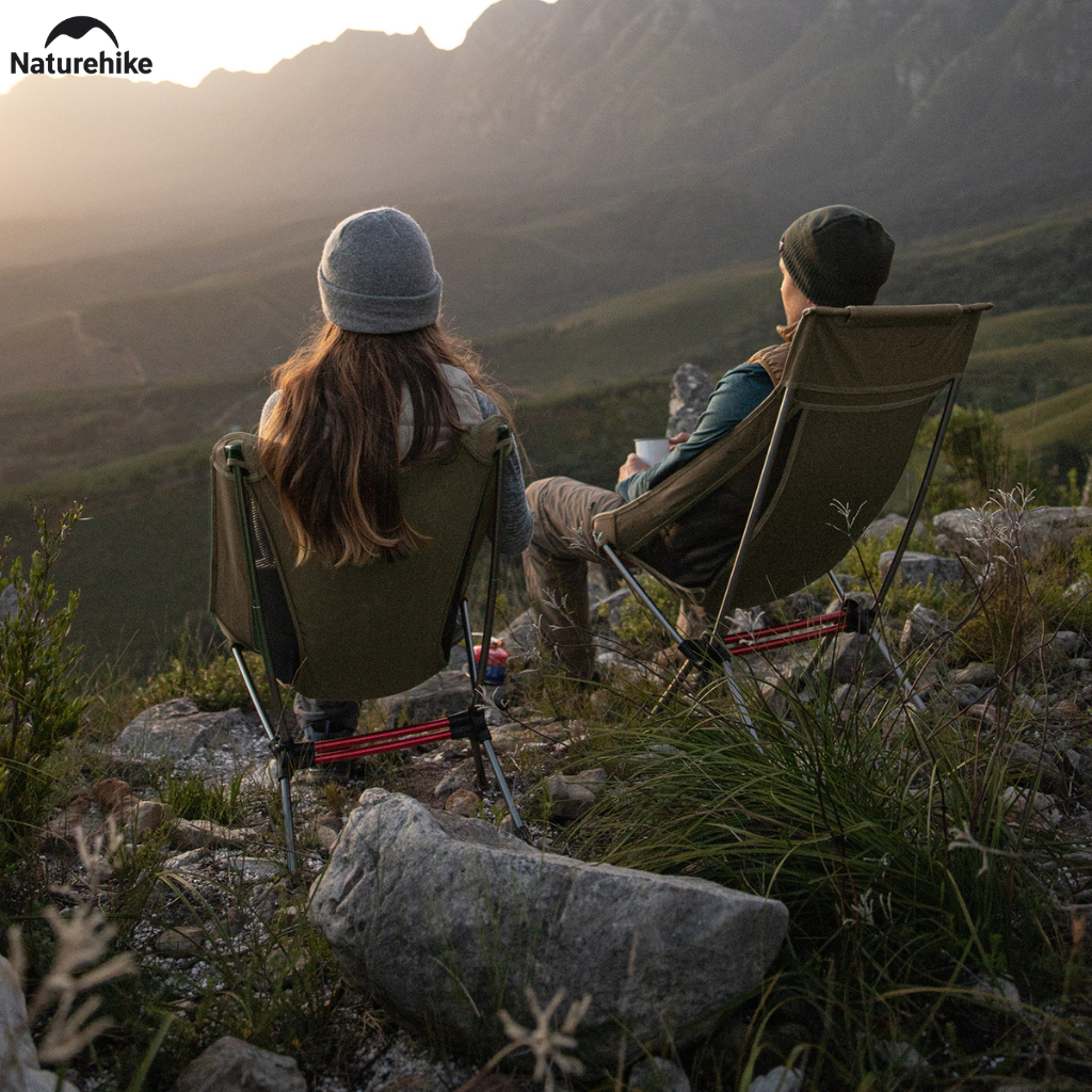 Ghế Cắm Trại Gấp Gọn Naturehike CNK2350JJ018 Moon Chair Siêu Nhẹ 1.35kg, Tải 120kg, Khung Nhôm 7075