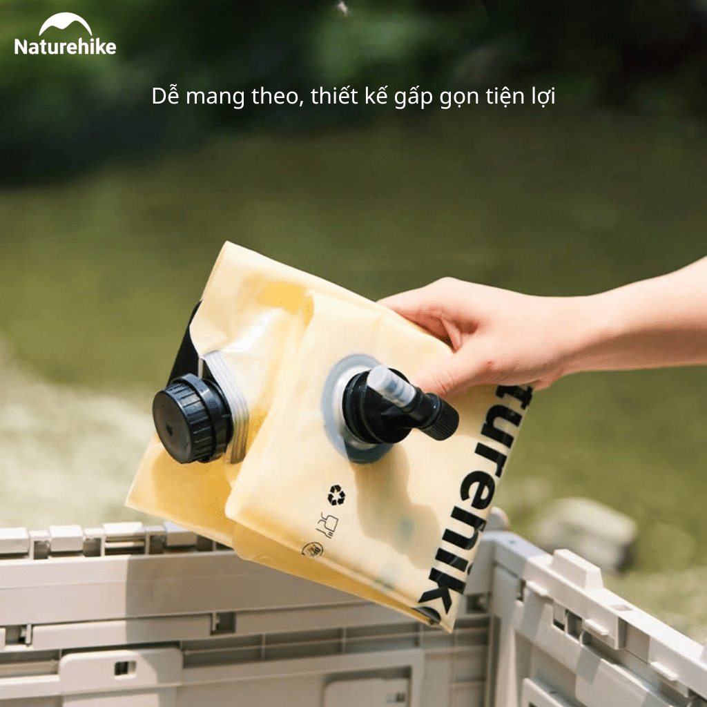 Túi Đựng Nước Gấp Gọn Naturehike 10L Có Vòi Siêu Nhẹ, Chống Rò Rỉ, Dùng Cắm Trại/Trekking