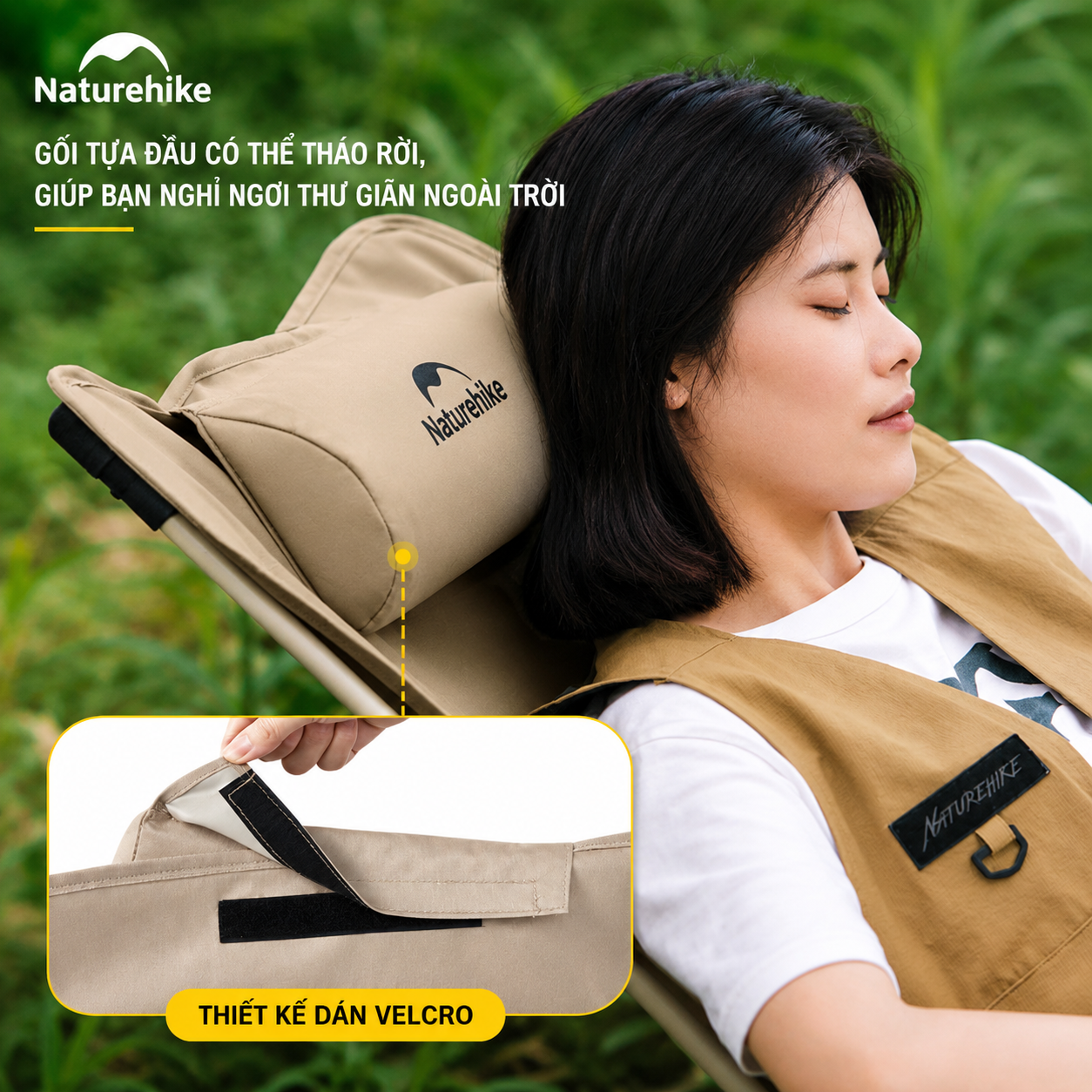 Ghế Xếp Dã Ngoại 2in1 Naturehike CNK2350JJ011 – Ghế Camping Đa Năng, Có Gác Chân, Gấp Gọn Tiện Lợi