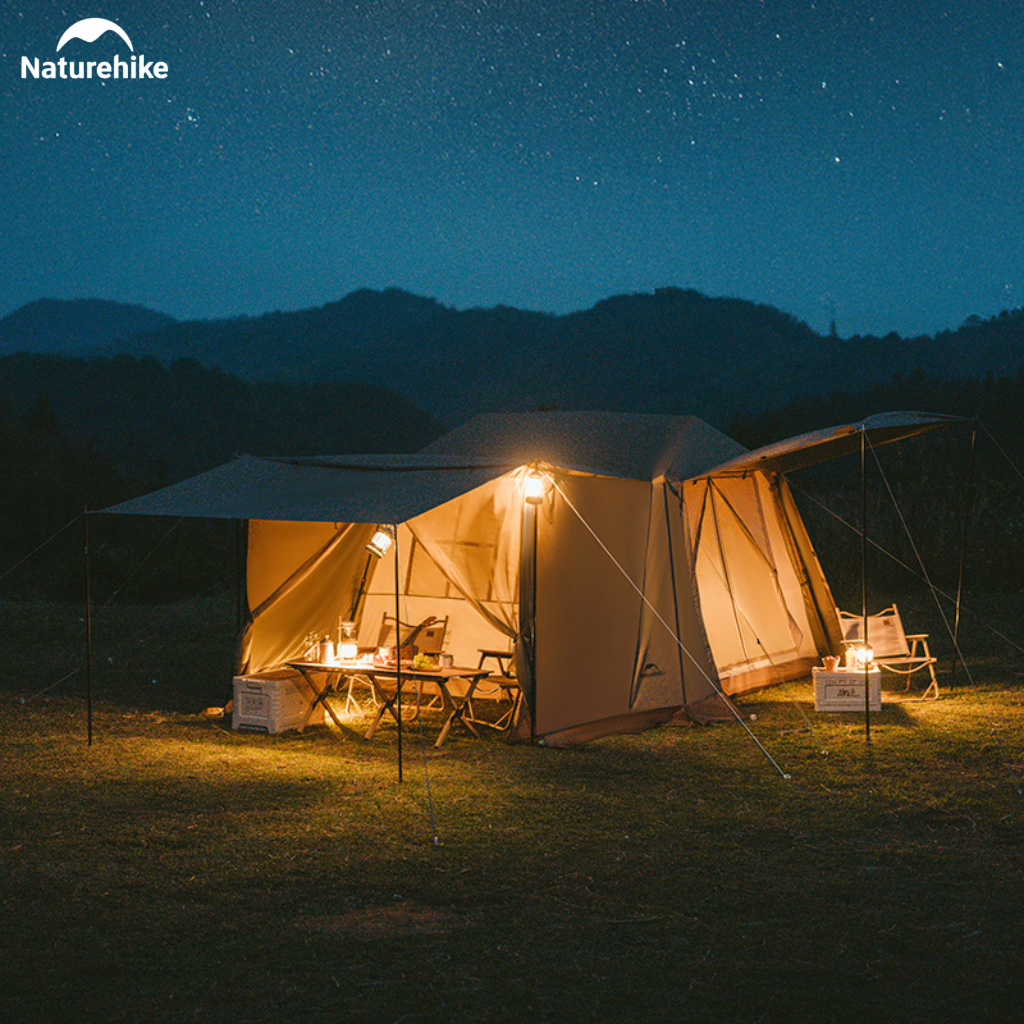 Lều Vila Naturehike (NEW 2026) CNK2300ZP021 4-6 Người – Lều Cabin Glamping Ti-Black Chống Nóng