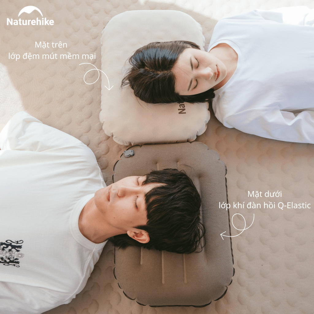 Gối Du Lịch Tự Bơm Hơi Naturehike CNK2300DZ024 – Gối Hơi 2in1 Siêu Nhẹ, Gấp Gọn Camping/Trekking