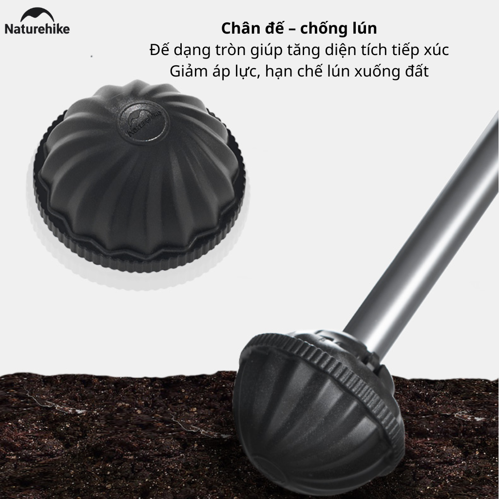 Ghế Cắm Trại Gấp Gọn Naturehike CNK2350JJ018 Moon Chair Siêu Nhẹ 1.35kg, Tải 120kg, Khung Nhôm 7075