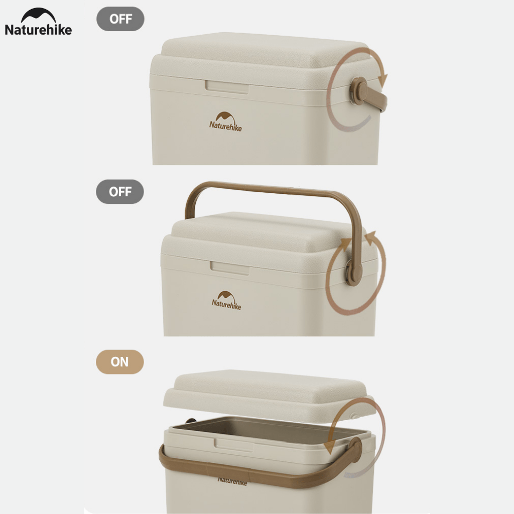 Thùng Đá Giữ Nhiệt Naturehike CNK2300BS011 9L–33L Cooler Camping Giữ Lạnh 24H, Nhựa PP, Dã Ngoại/BBQ