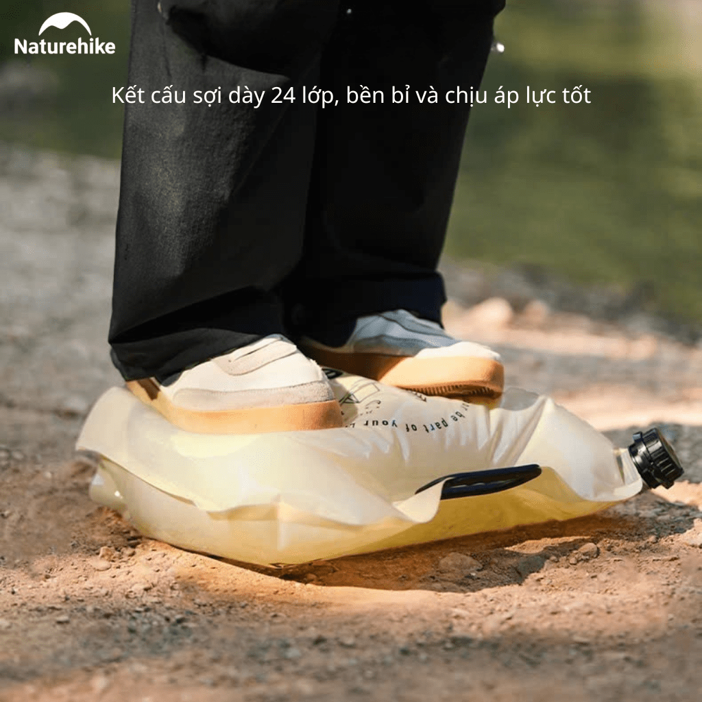 Túi Đựng Nước Gấp Gọn Naturehike 10L Có Vòi Siêu Nhẹ, Chống Rò Rỉ, Dùng Cắm Trại/Trekking