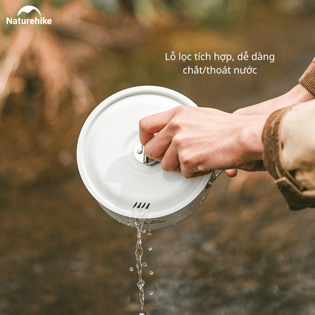 Bộ Nồi Dã Ngoại Naturehike CNK2450CF013 – Nồi Camping Tráng Men 5 Lớp, Chống Dính