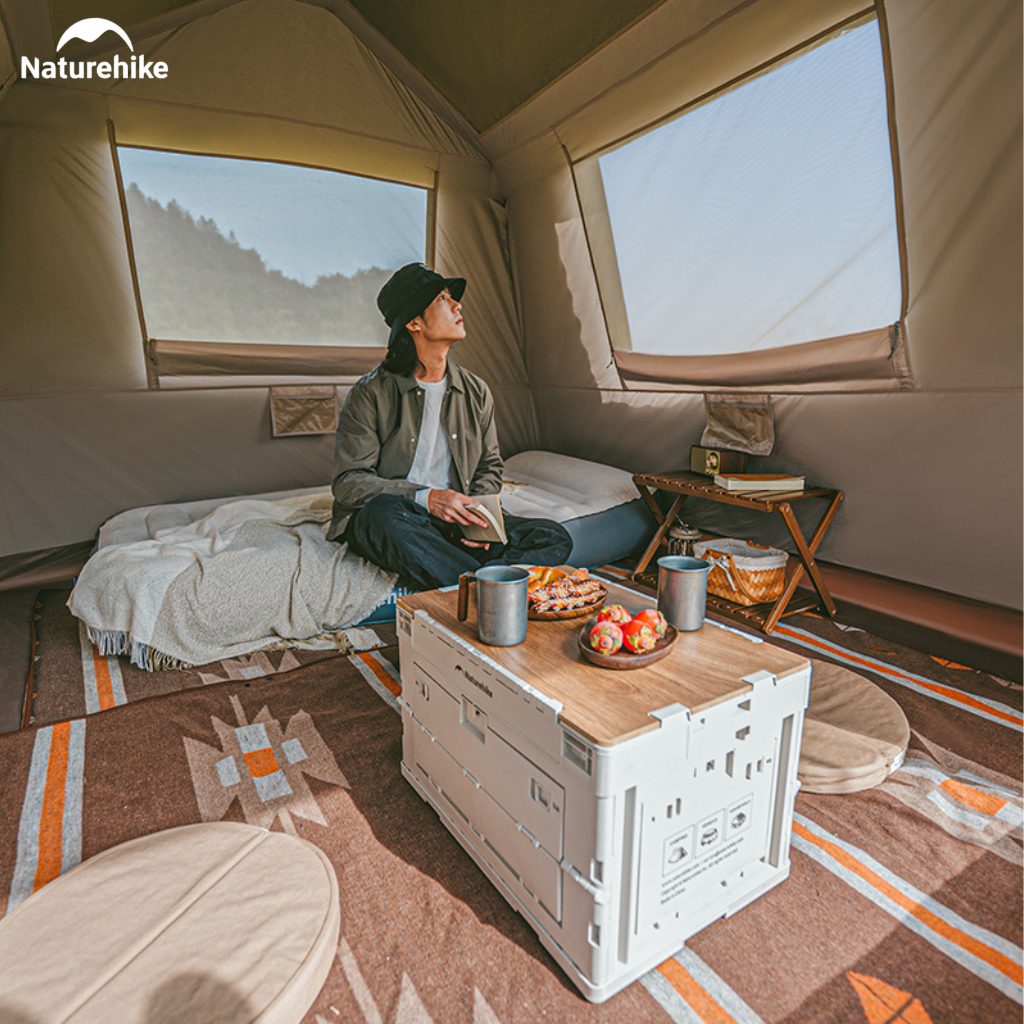 Lều Vila Naturehike (NEW 2026) CNK2300ZP021 4-6 Người – Lều Cabin Glamping Ti-Black Chống Nóng