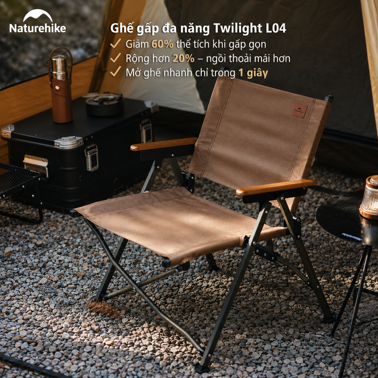 Ghế cắm trại gấp gọn Naturehike Portable Camping Chair CNK2300JJ018