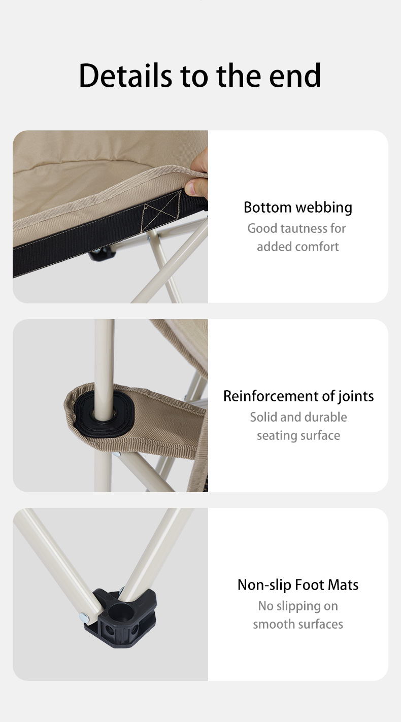 Ghế mặt trăng xếp thư giãn có tay dựa Naturehike Armrest Moon Chair CNH23JU13002 – Xám