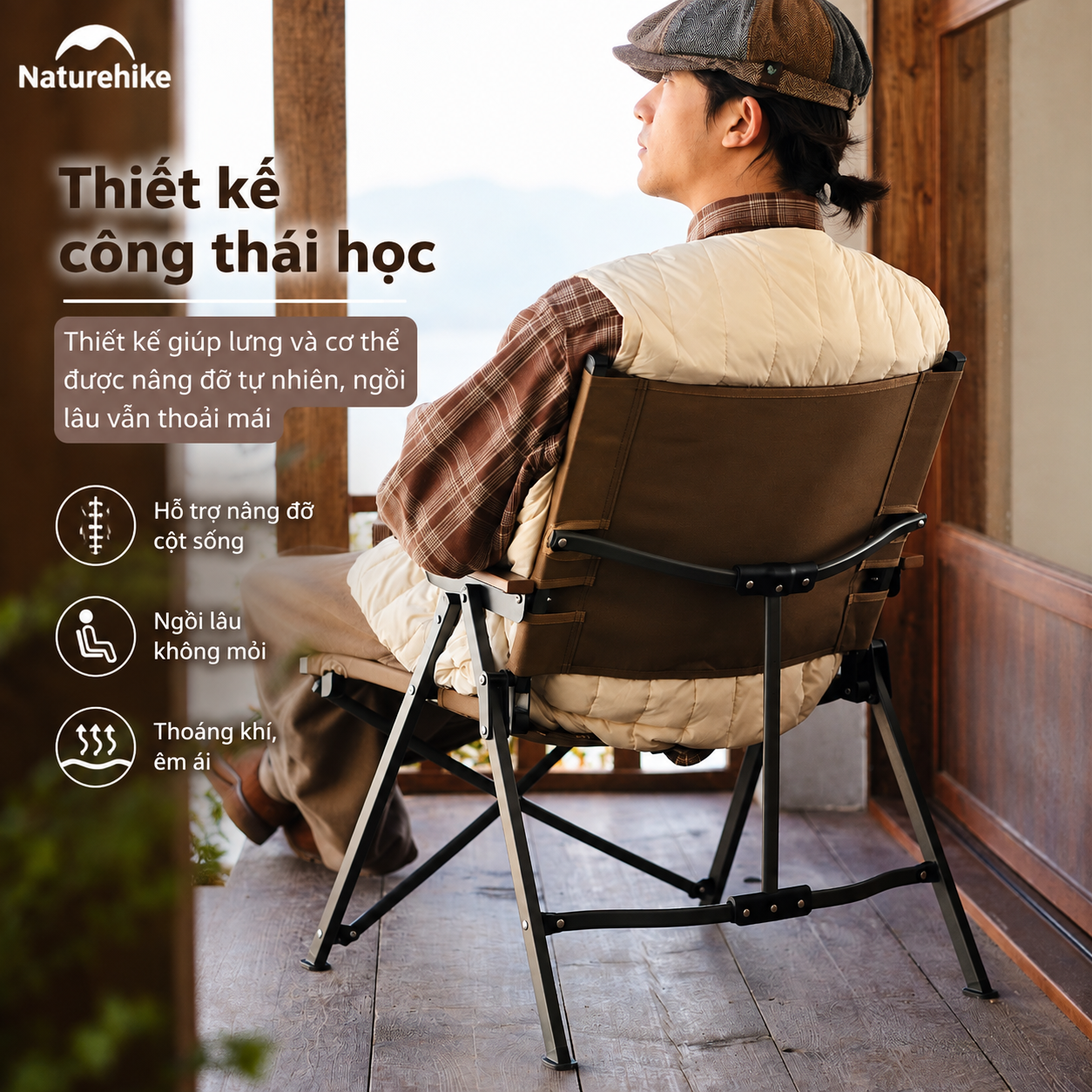 Ghế cắm trại gấp gọn Naturehike Portable Camping Chair CNK2300JJ018