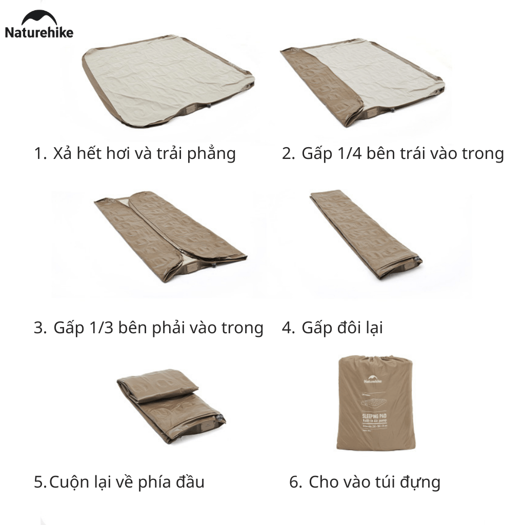 Đệm Hơi Naturehike CNK2550WS013 – Nệm Hơi Camping Tích Hợp Bơm Điện, Giường Hơi Gấp Gọn