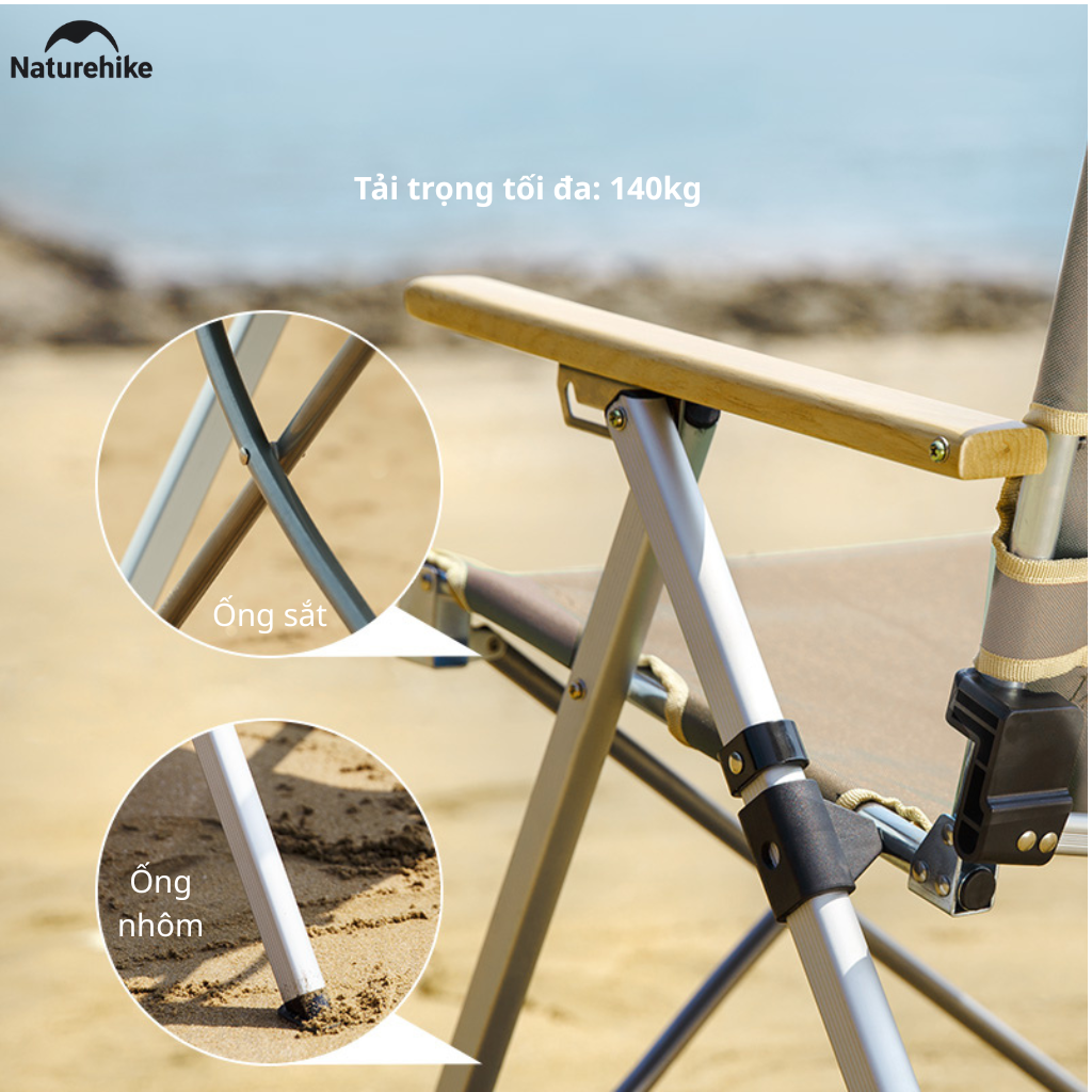Ghế xếp có tay tựa Naturehike Portable Folding Chair NH17T003-Y