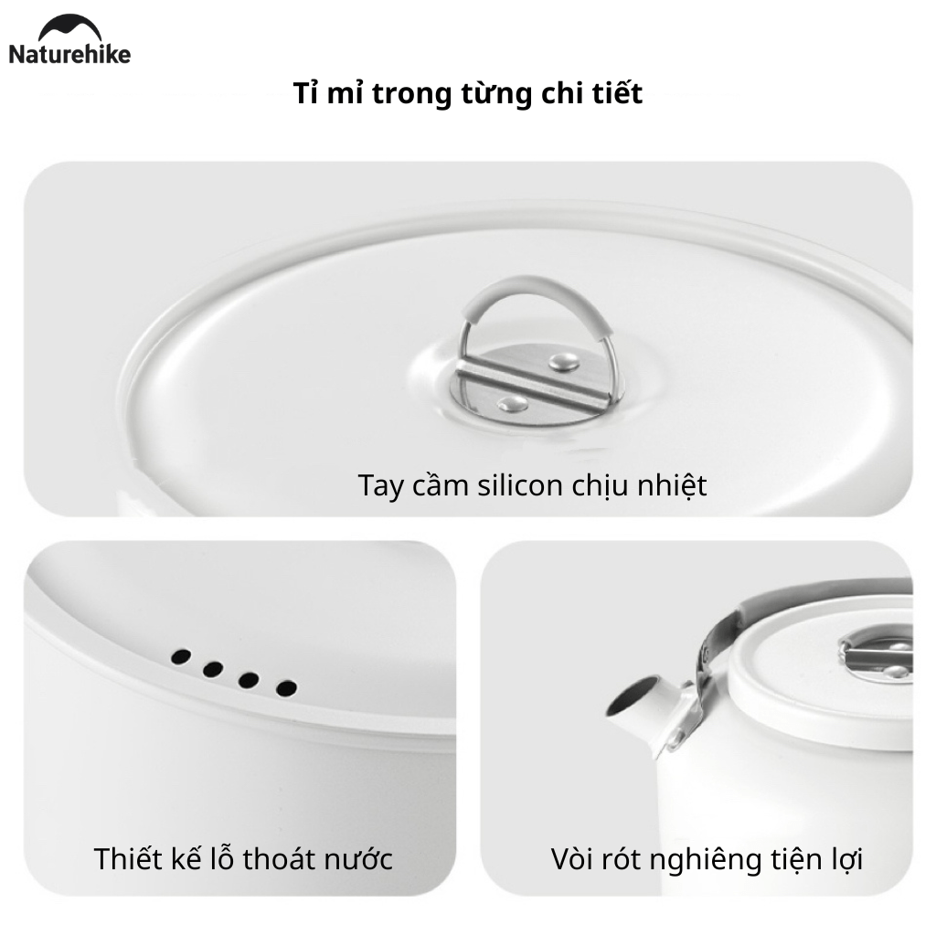 Bộ Nồi Dã Ngoại Naturehike CNK2450CF013 – Nồi Camping Tráng Men 5 Lớp, Chống Dính