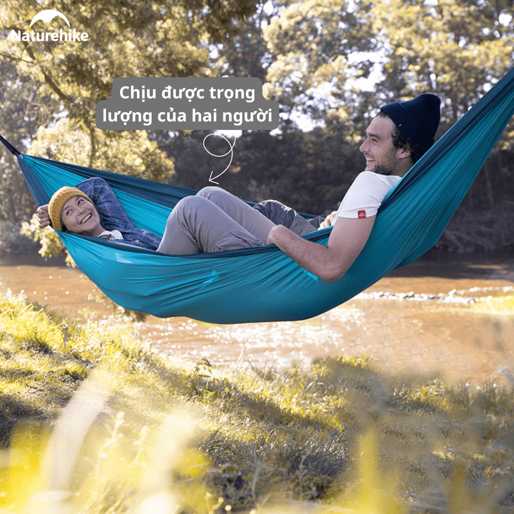 Võng Dã Ngoại Naturehike NH21DC011 Siêu Nhẹ Võng Camping Gấp Gọn, Chịu Tải 200kg, Đi Phượt/Trekking