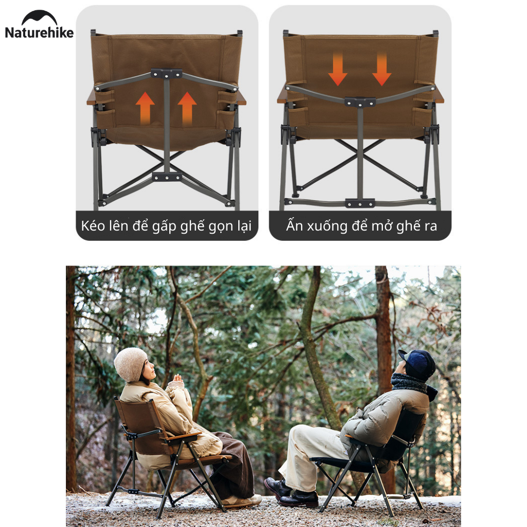 Ghế cắm trại gấp gọn Naturehike Portable Camping Chair CNK2300JJ018