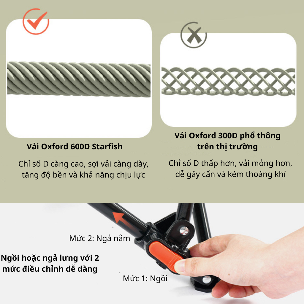 Ghế cắm trại thư giãn Naturehike Relaxing Folding Camping Chair CNK2450JJ020