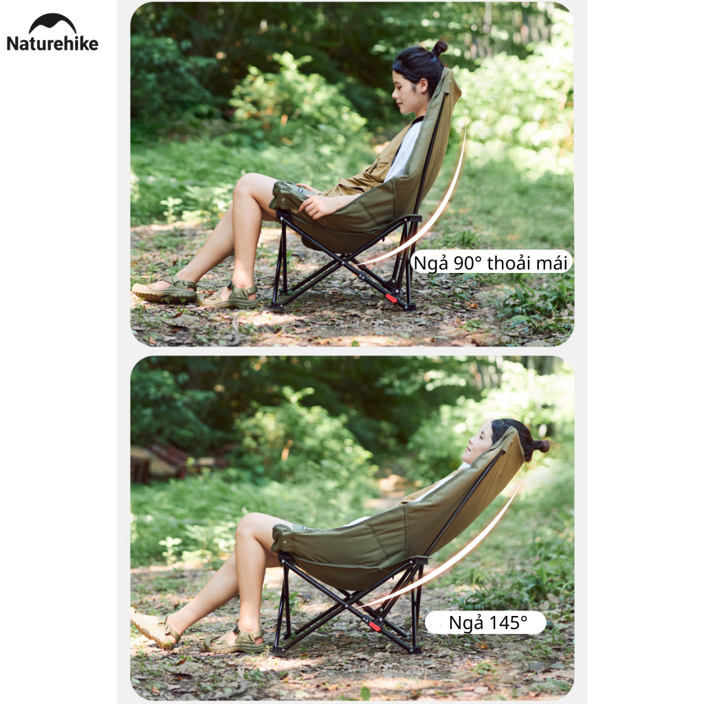 Ghế cắm trại thư giãn Naturehike Relaxing Folding Camping Chair CNK2450JJ020