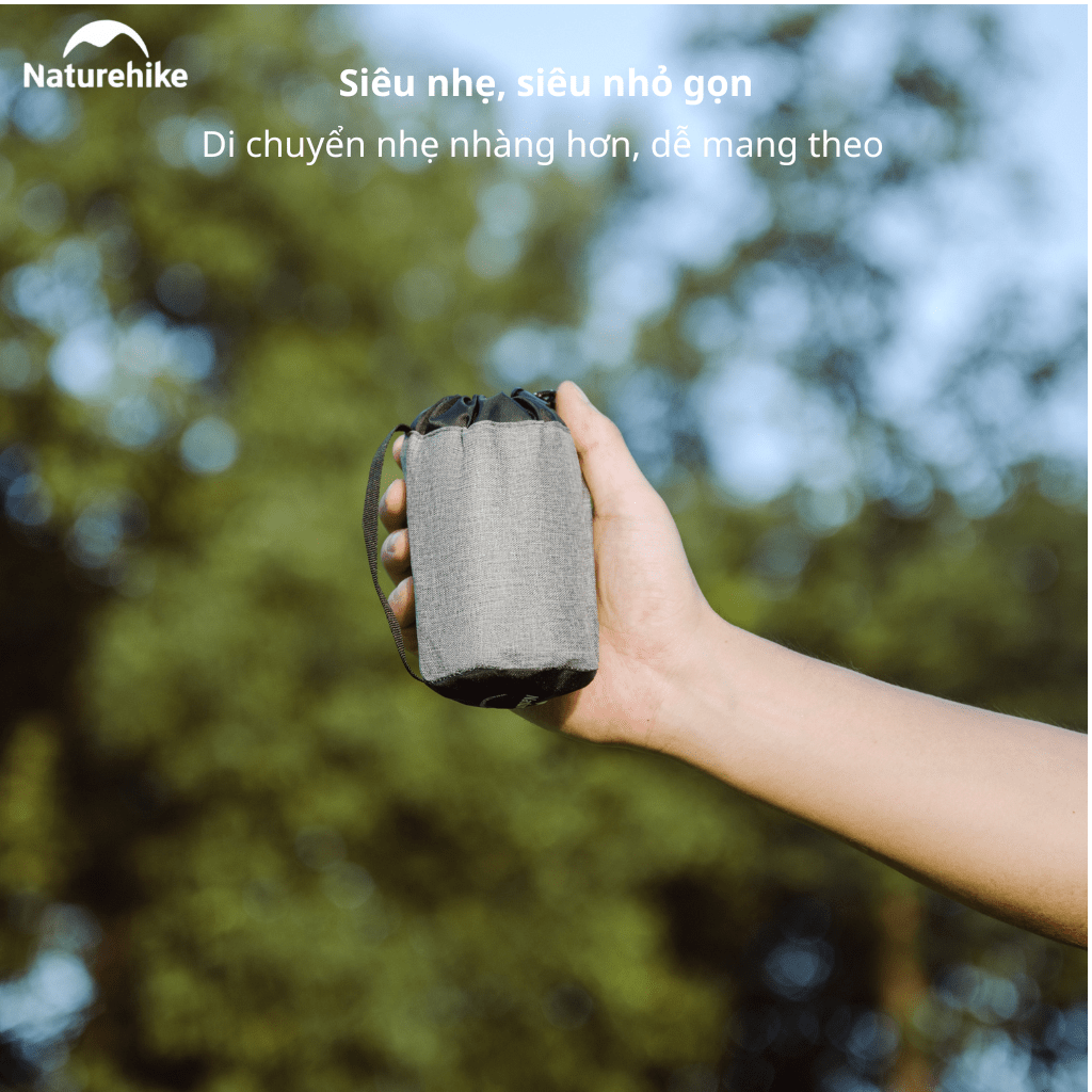 Gối Hơi Du Lịch Naturehike NH17T013-Z – Gối Thổi Hơi Siêu Nhẹ, Kê Cổ/Tựa Lưng, Gấp Gọn 85g