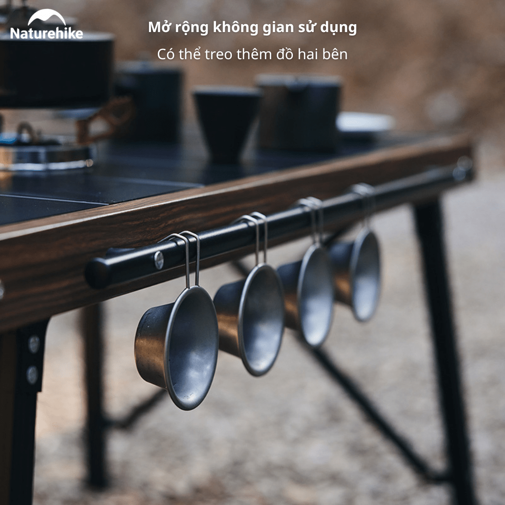 Bàn Gấp Naturehike IGT CNK2300JJ016 – Bàn Camping Đa Năng, Nhôm + Gỗ, Gấp Gọn, Dùng Bếp Dã Ngoại