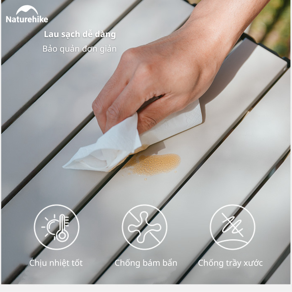 Bàn Cắm Trại Naturehike CNK2550JJ018 – Bàn Cuộn Trứng Thép Carbon, Gấp Gọn, Chịu Tải 70kg