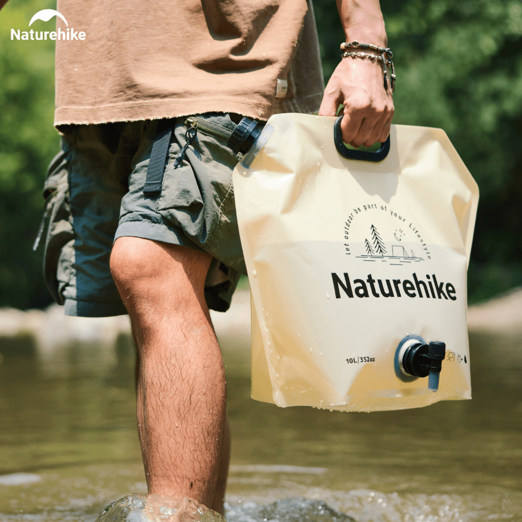 Túi Đựng Nước Gấp Gọn Naturehike 10L Có Vòi Siêu Nhẹ, Chống Rò Rỉ, Dùng Cắm Trại/Trekking