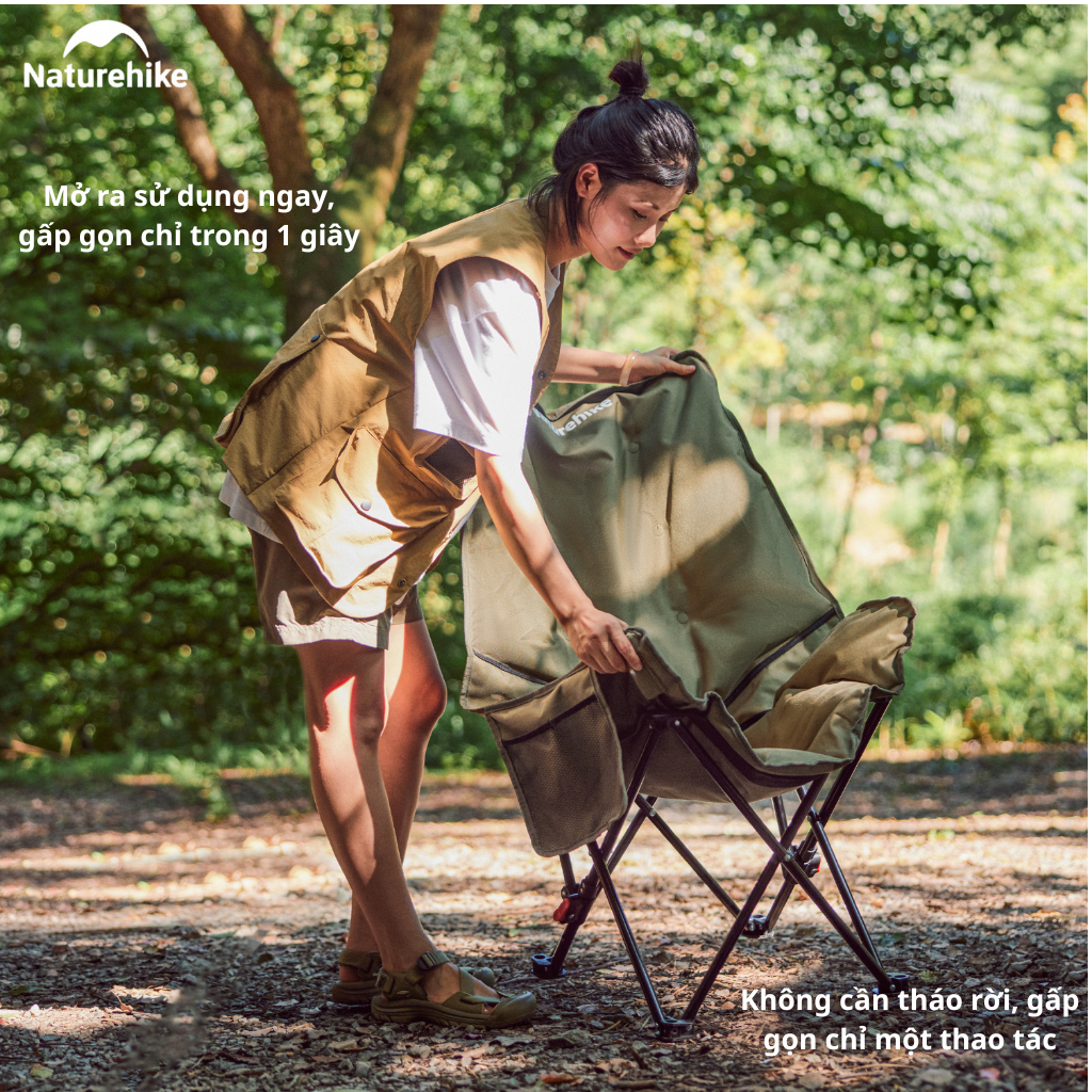 Ghế cắm trại thư giãn Naturehike Relaxing Folding Camping Chair CNK2450JJ020