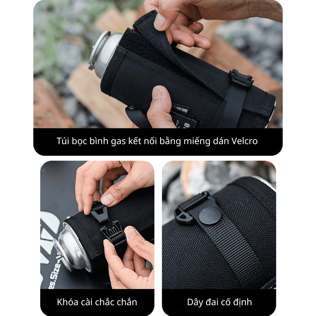 Túi Bọc Bình Gas Mini Camping Nylon 1000D Chống Rách, Cách Nhiệt ShineTrip ST05