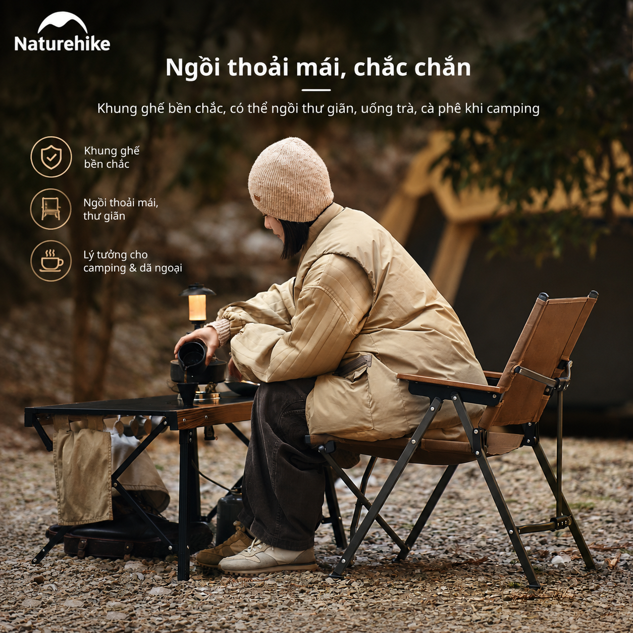 Ghế cắm trại gấp gọn Naturehike Portable Camping Chair CNK2300JJ018