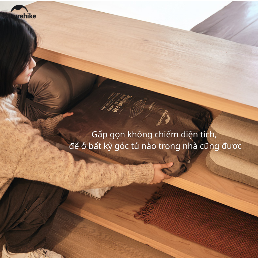 Đệm Hơi Naturehike CNK2550WS013 – Nệm Hơi Camping Tích Hợp Bơm Điện, Giường Hơi Gấp Gọn