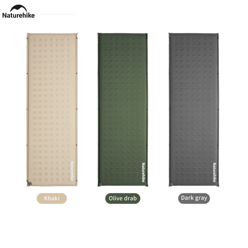 Đệm Hơi Tự Bơm Naturehike CNK2550WS025 Dày 3-6cm – Đệm Camping Gấp Gọn 1-2 Người, Nối Đệm, Van 2in1