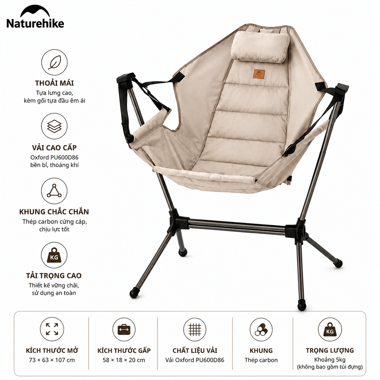 Ghế võng siêu nhẹ NH21JJ004 Naturehike