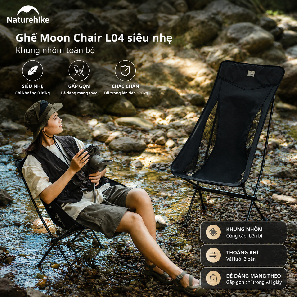 Ghế xếp mini gọn nhẹ Naturehike CNK2450JJ015