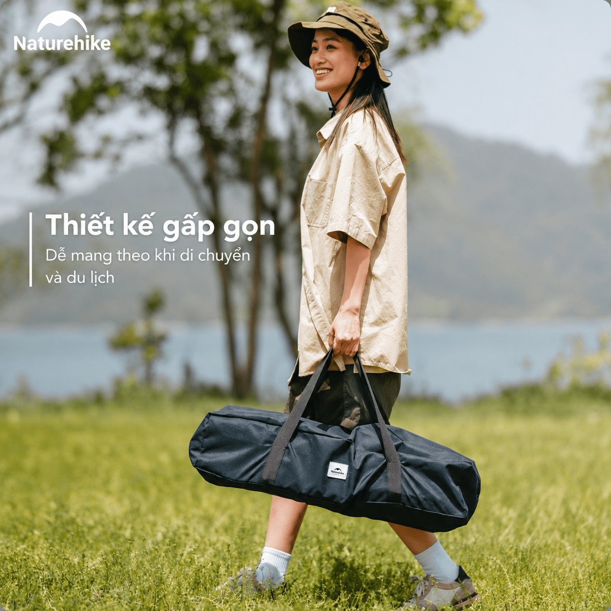 Bàn Cắm Trại Naturehike CNK2550JJ018 – Bàn Cuộn Trứng Thép Carbon, Gấp Gọn, Chịu Tải 70kg