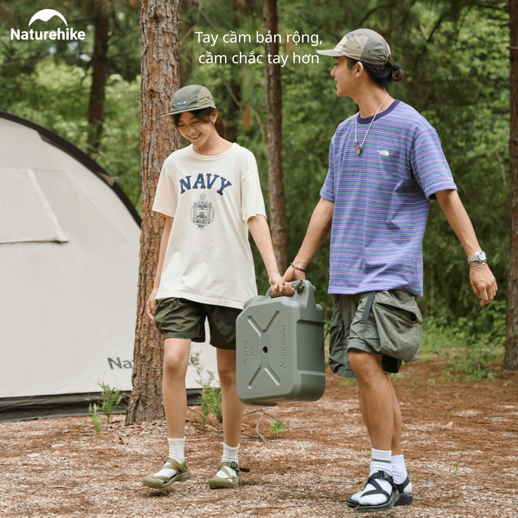 Can Nước Dã Ngoại Naturehike CNH22CJ018 Bình Đựng Nước Camping Có Van Xả Tiện Lợi Nhựa PP PE An Toàn